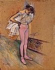 Dancer Adjusting Her Tights by Henri de Toulouse-Lautrec